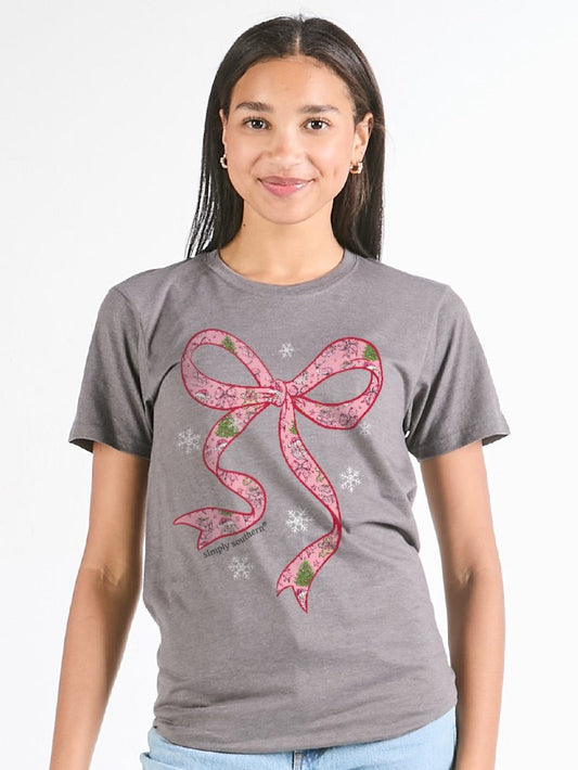 Santa Bow Tee