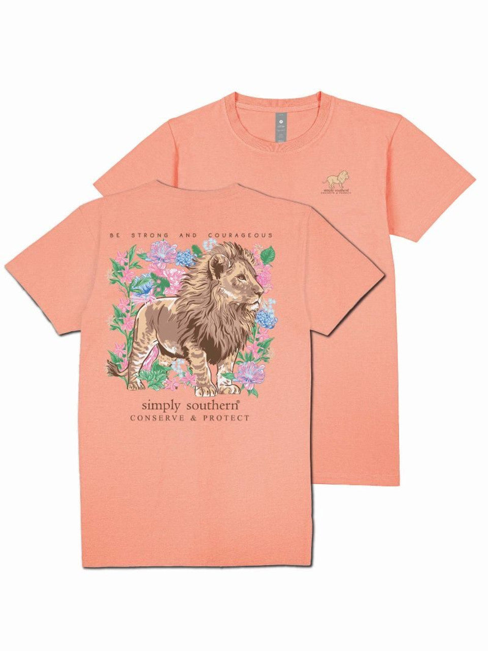 Be Strong and Courageous Lion Tracker Tee