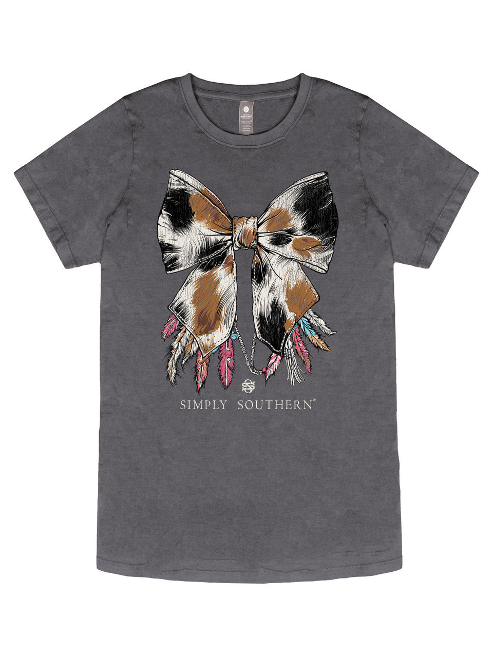 Cow Patterned Bow Tee
