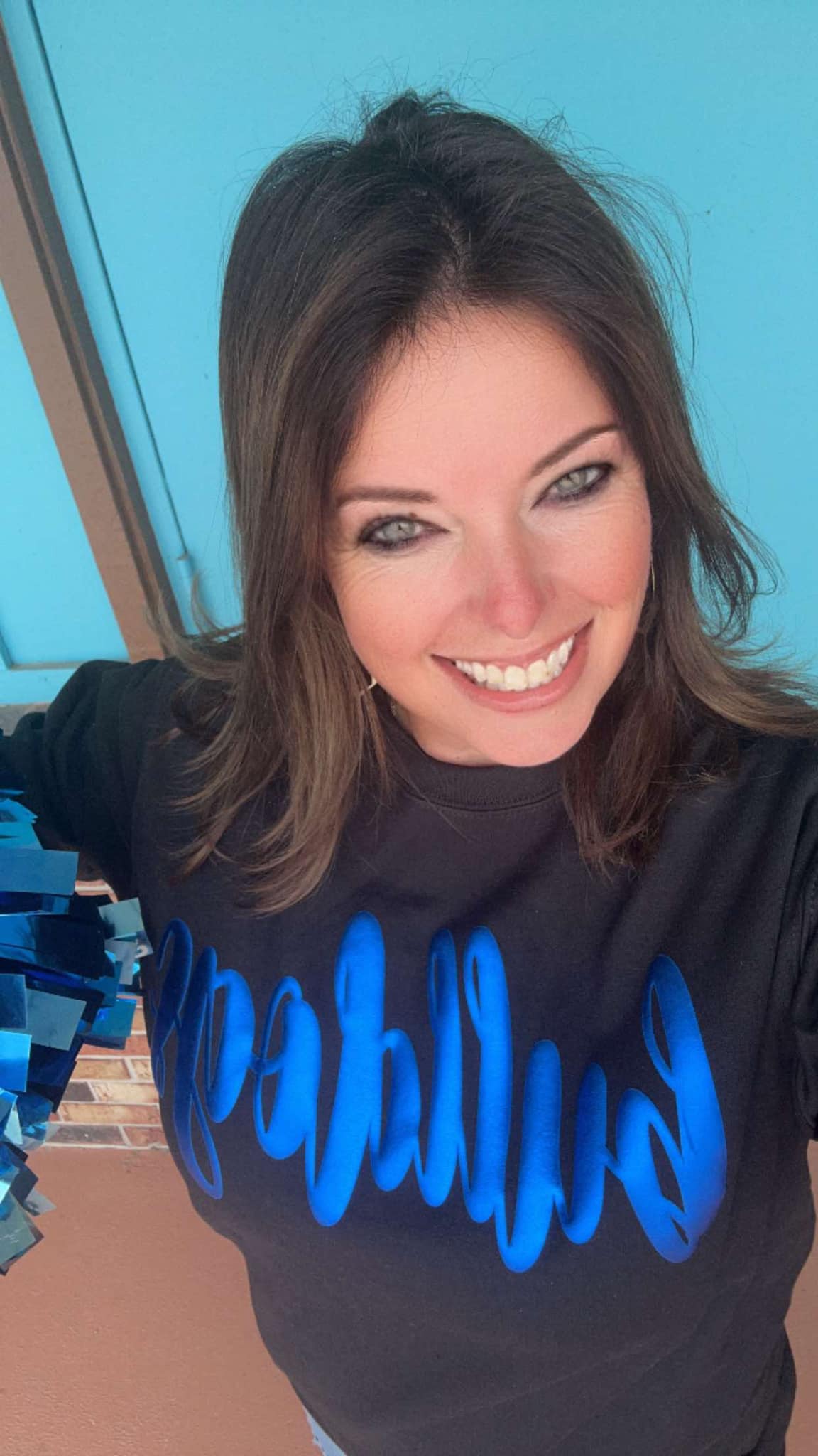 Bulldogs Blue Metallic Sweatshirt