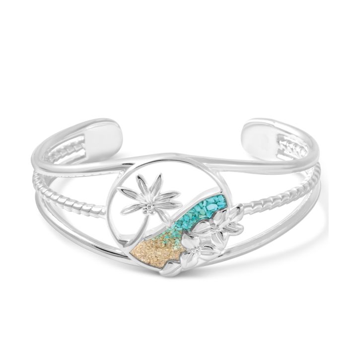 BC - Tropical Paradise Cuff Bracelet - Turquoise Gradient