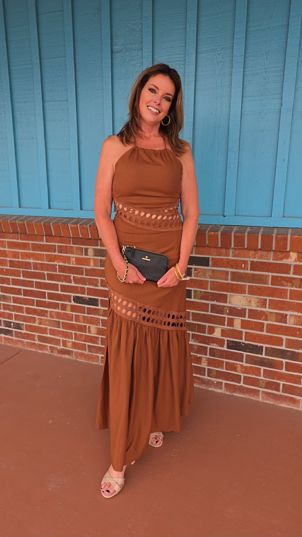 Mocha Lace Maxi Dress