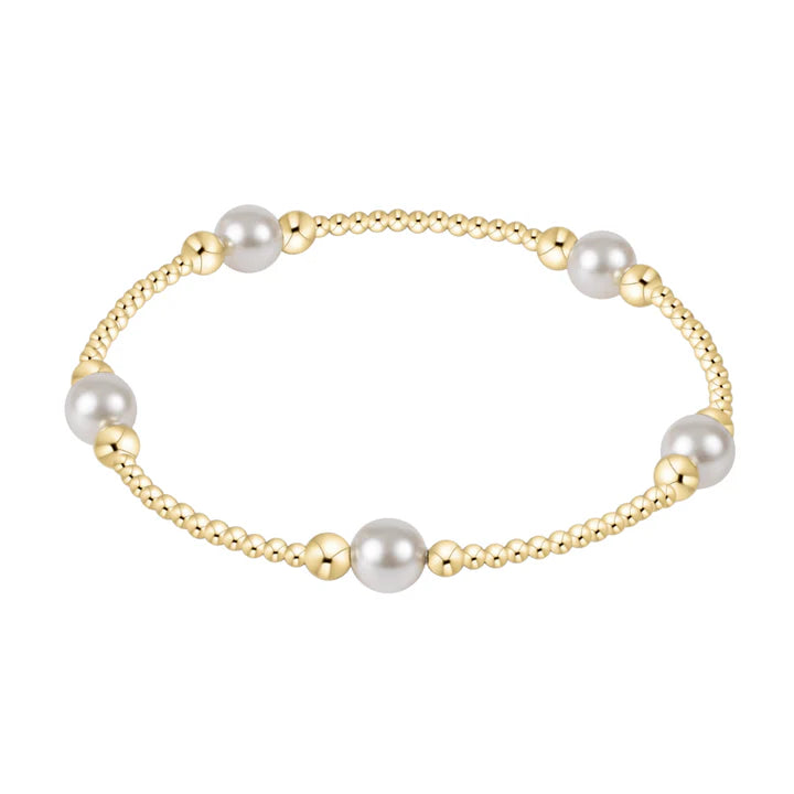 Purpose Pearl 6mm Bead Bracelet - Gold