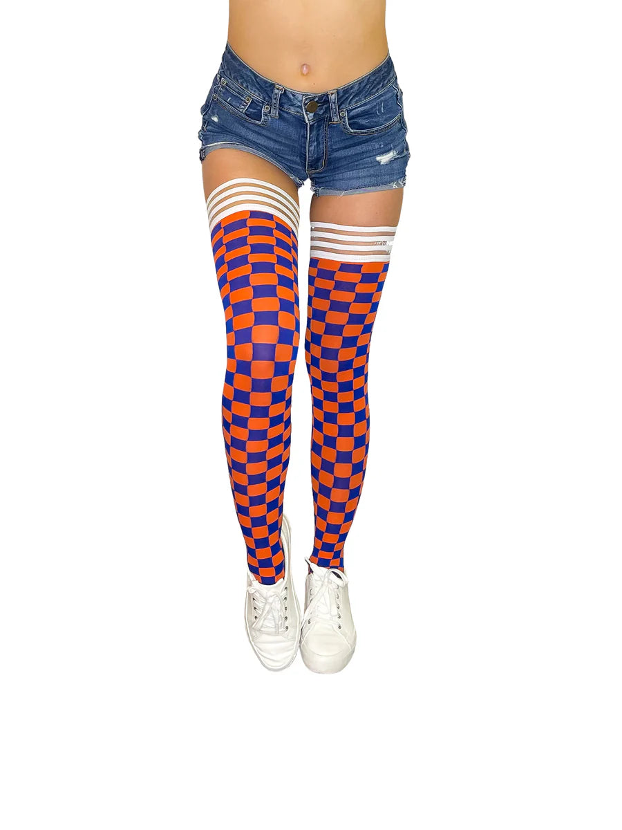 Game Day! - Orange & Blue Thigh Highs