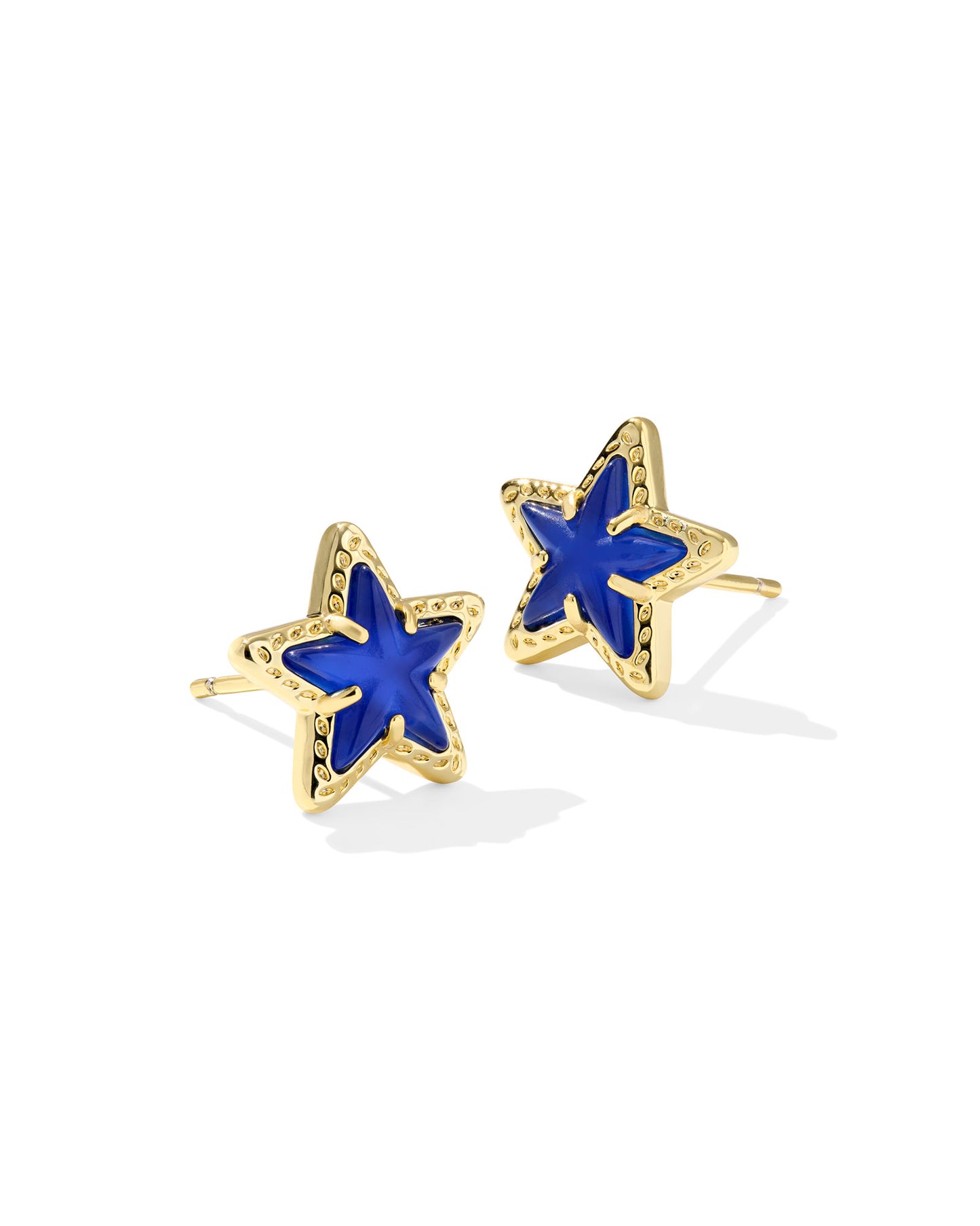 Cassidy Gold Cobalt Illusion Stud Earrings