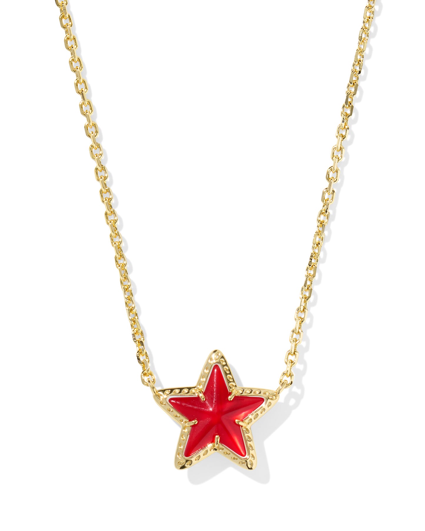 Cassidy Gold Red Illusion Short Pendant Necklace