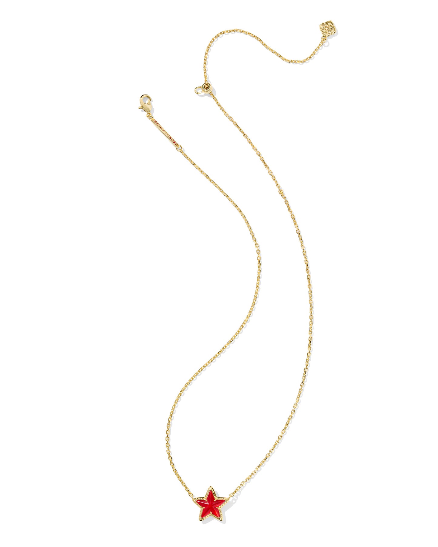 Cassidy Gold Red Illusion Short Pendant Necklace