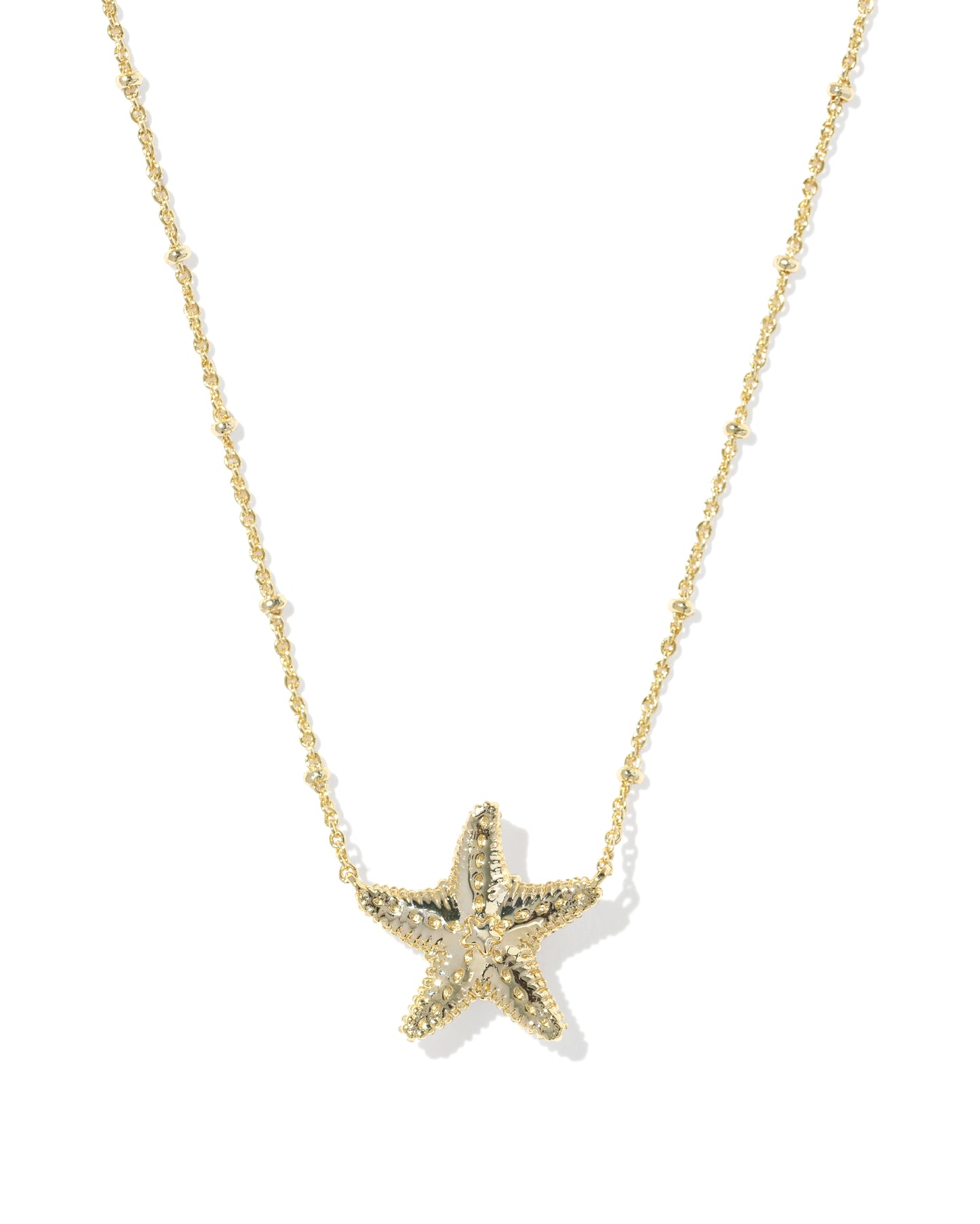 Parker Starfish Gold Short Pendant Necklace in Natural Mother of Pearl