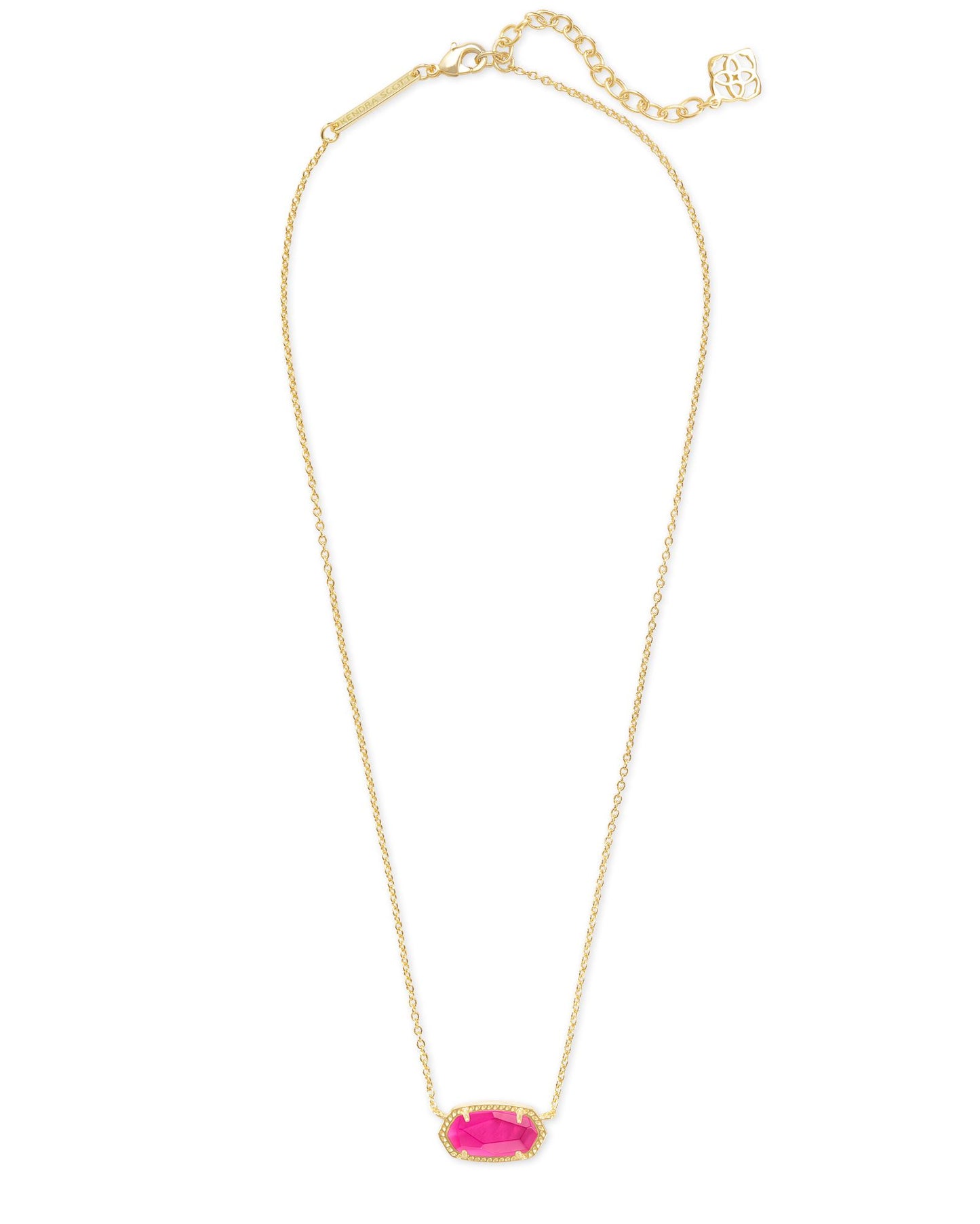 Elisa Gold Short Pendant Necklace in Azalea Illusion
