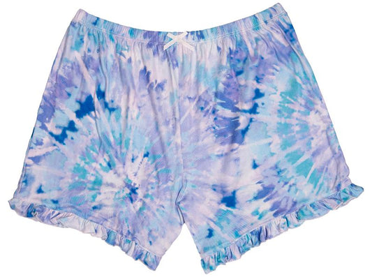 Ruffle Lounge Shorts - Swirl
