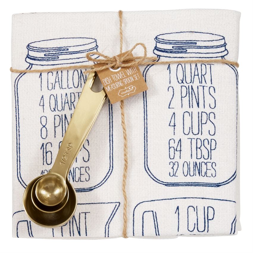 Mud Pie - How To Measure Spoon and Towel Set