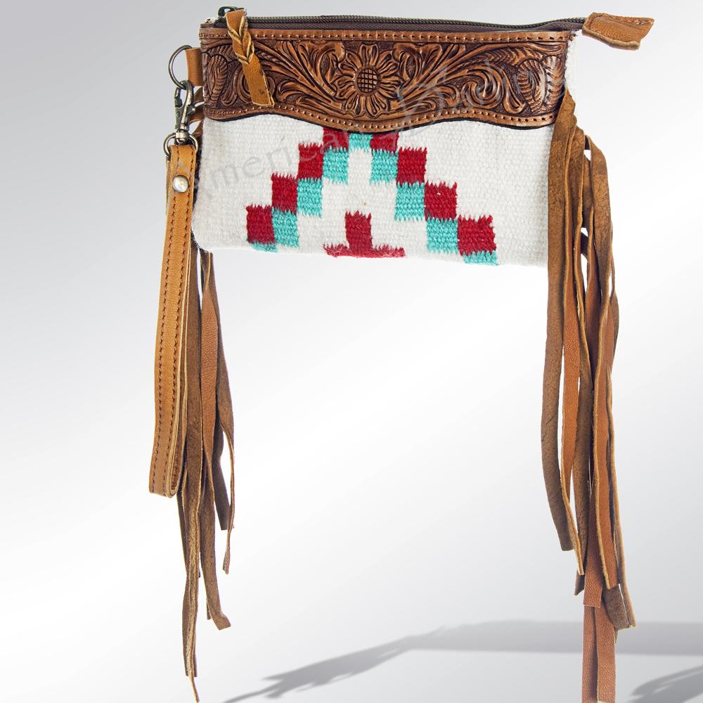 ADBGZ233 - Saddle Blanket Fringe Wristlet
