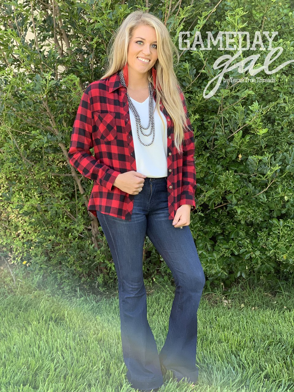 The Melissa Flannel Black/Red