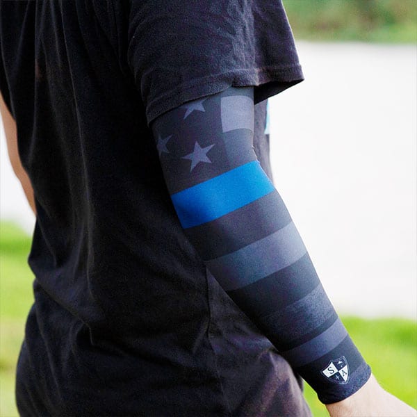 SINGLE ARM SHIELD - THIN BLUE or THIN RED LINE