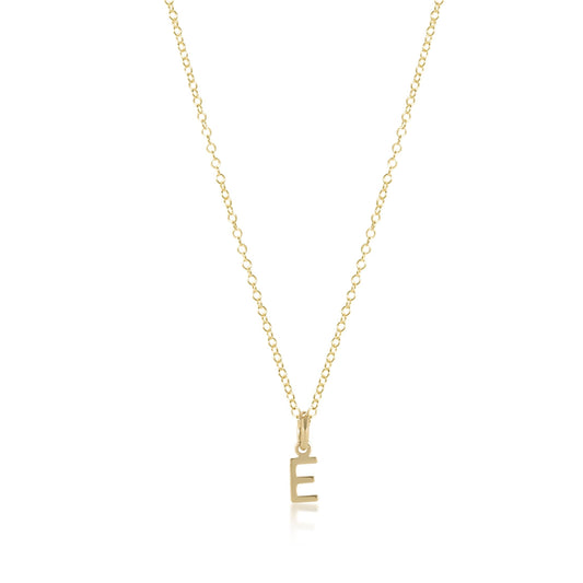 16" Necklace Gold - Respect Gold Charm Initial Necklaces