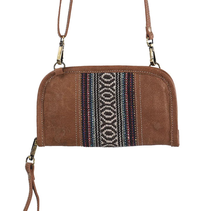 LB306 - Leather and Canvas Wallet/Wristlet/Crossbody