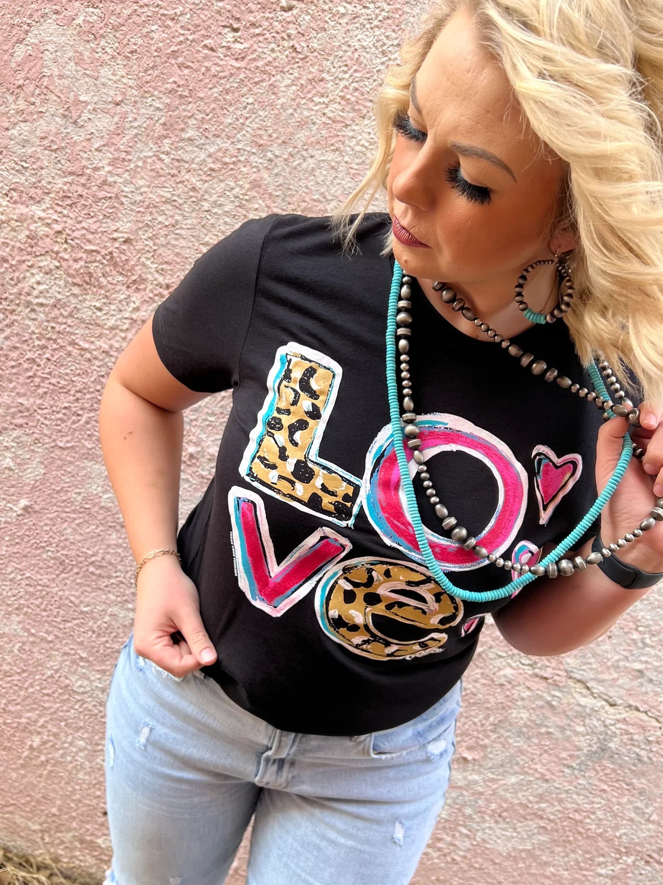 Leopard Stacked Love Tee