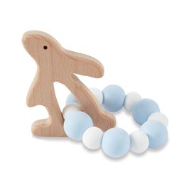 BLUE BUNNY WOOD & SILICONE TEETHER