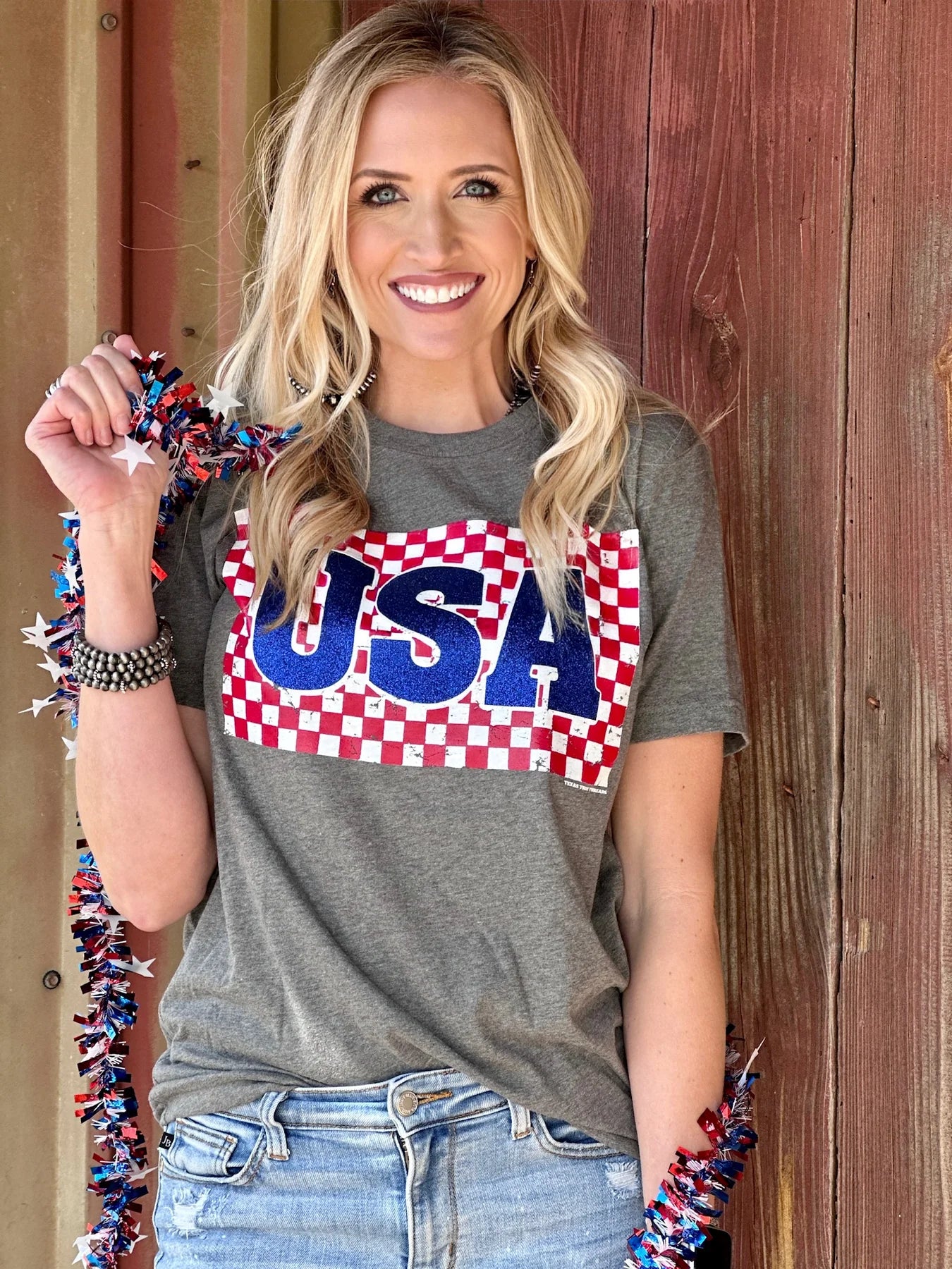 USA Glitter Tee