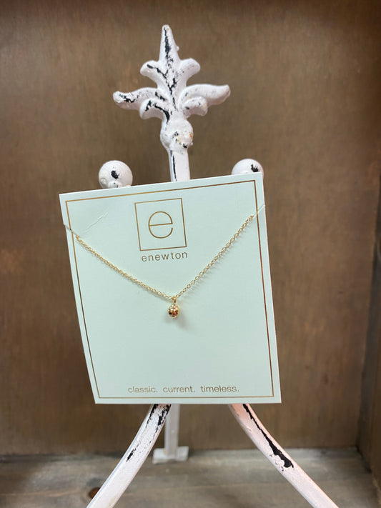 16" Necklace Gold - Clarity Small Charm