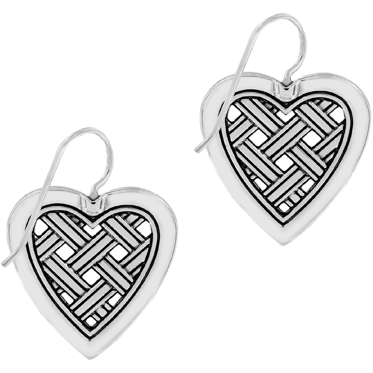 Love Cage Heart French Wire Earrings