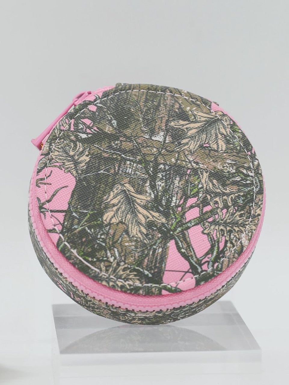 Pink Camo Patterned Pill Case
