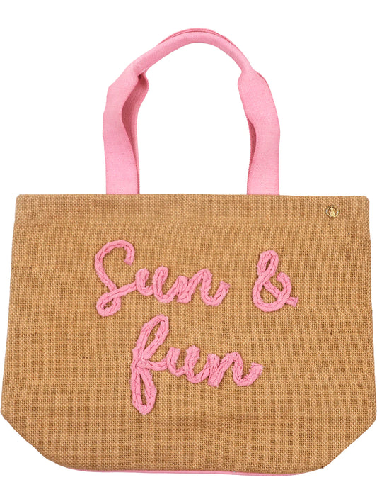 Sun and Fun Embroidered Tote