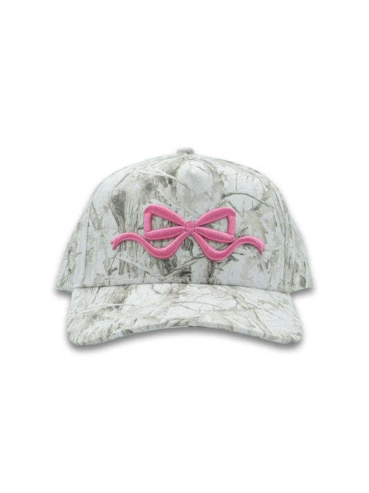 Bow Camo Hat - White