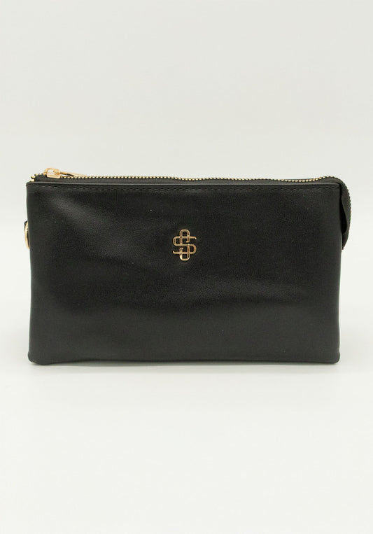 Tuscan Black Leather Crossbody Bag