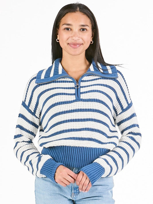 Simply Southern Dark Blue Iris Sweater