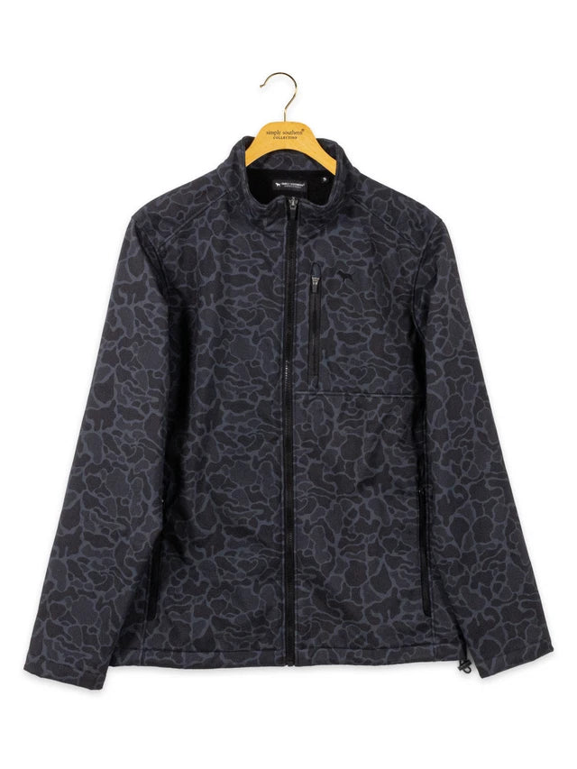 Men’s Flex Shell Jacket in Black Camo