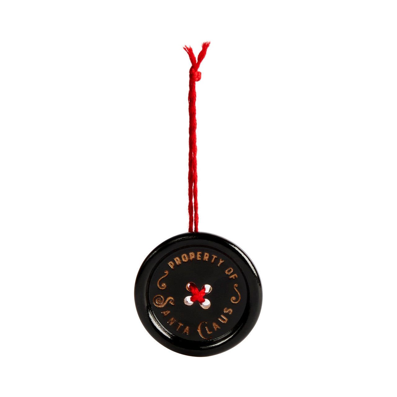 Santa's Button Ornament