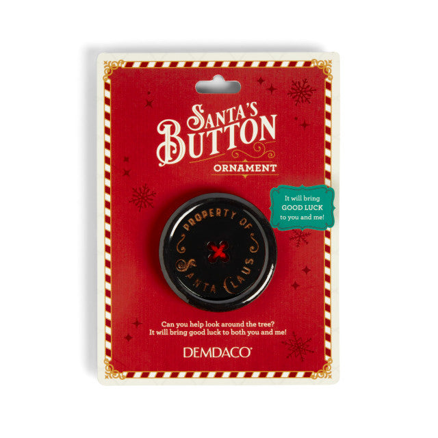 Santa's Button Ornament