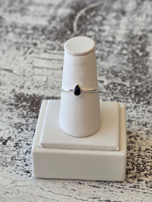 Geometric Stacker Ring - Teardrop