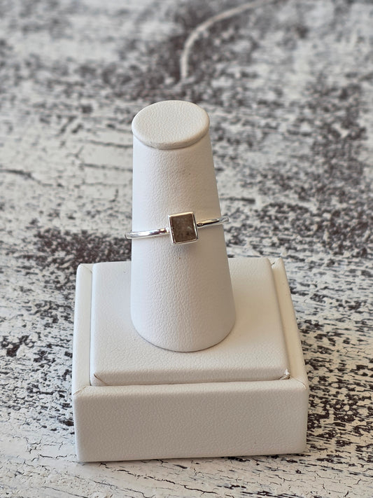 Geometric Stacker Ring - Square