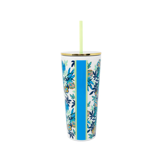 The Hottest Spot (Navy) Tumbler with Straw (24oz)