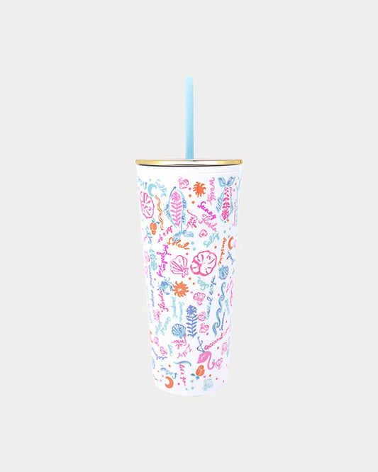 Tumbler with Straw - Summer Serenade