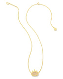 Elisa Gold Unicorn Pendant Necklace in Iridescent Drusy