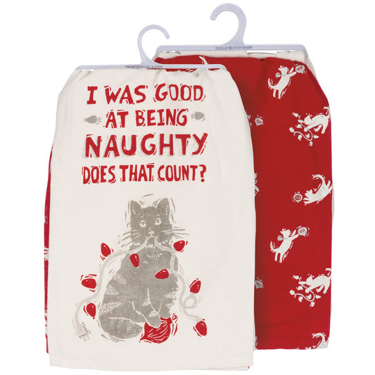 Being Naughty Does That Count Kitchen Towel Set