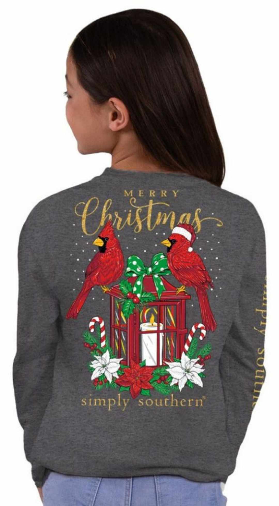 Christmas Cardinal Long Sleeve Tee