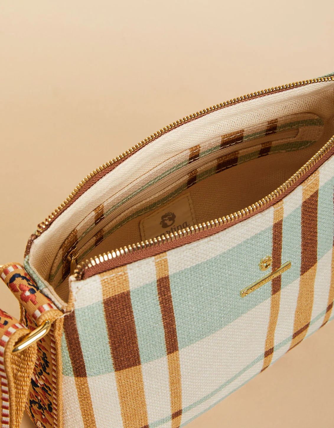 Rosie Crossbody Kalalanta Plaid Cream