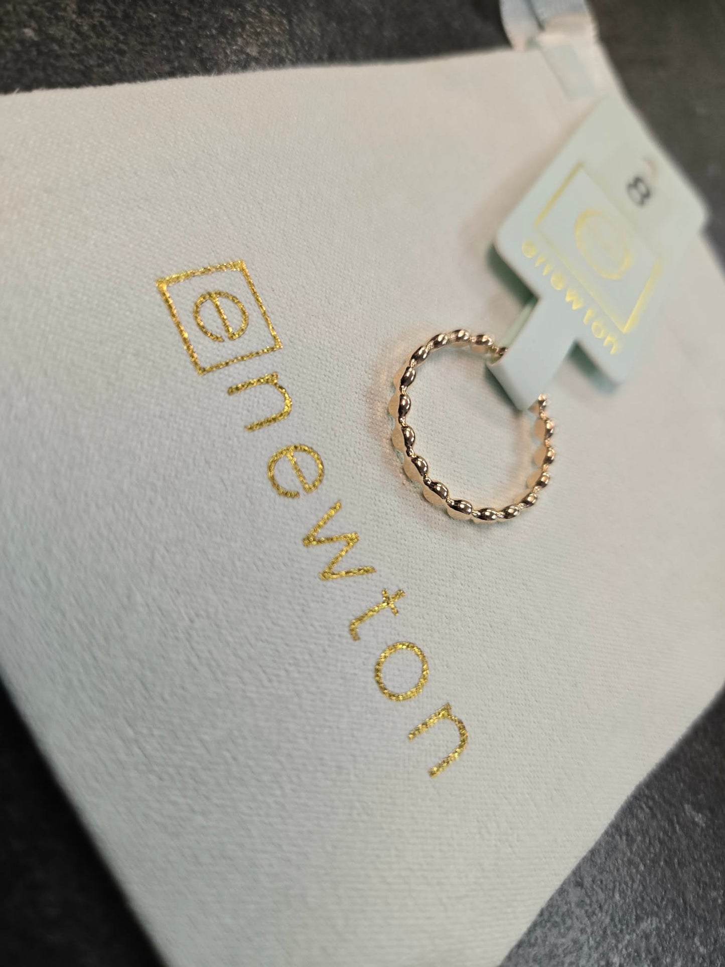 Classic Gold 2.5mm Beaded Disc Ring