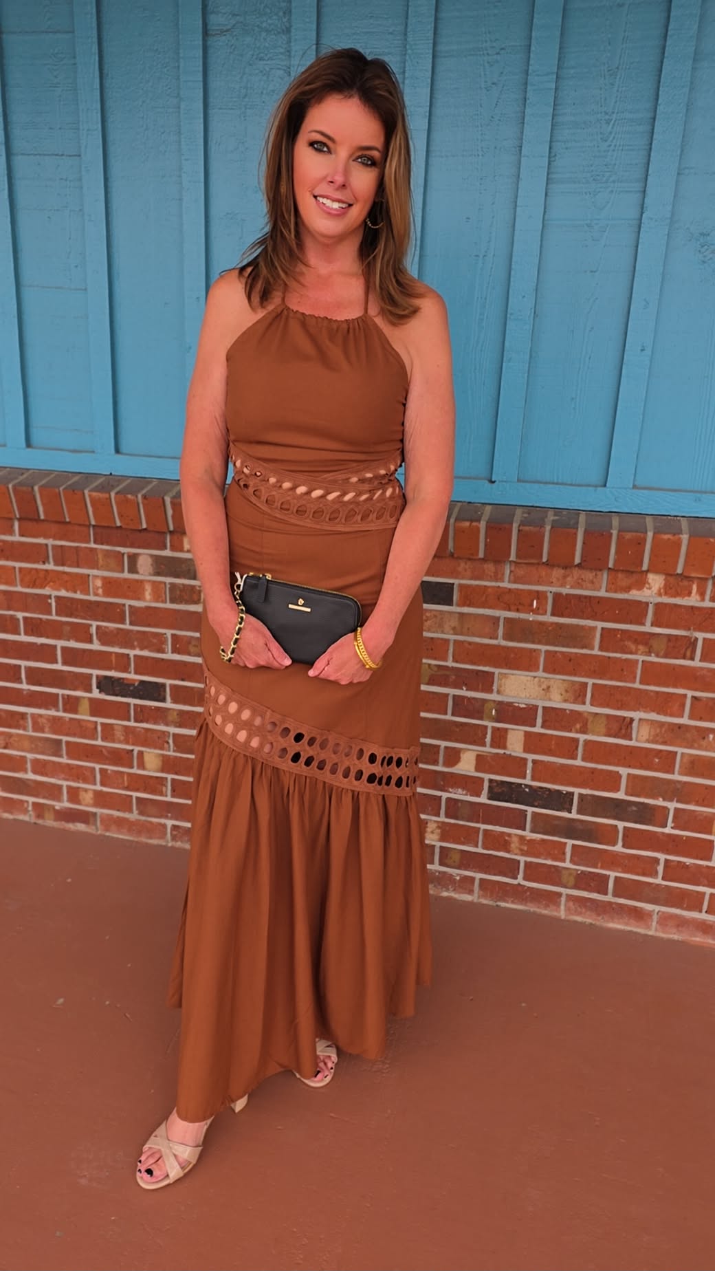 Mocha Lace Maxi Dress