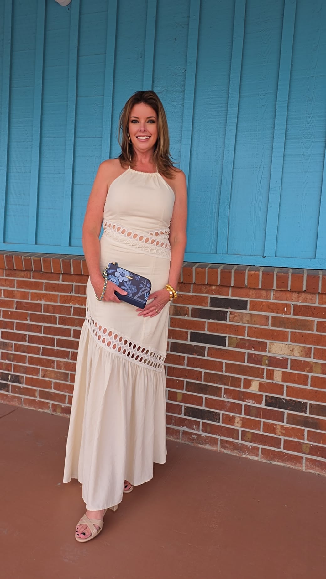 Cream Lace Maxi Dress