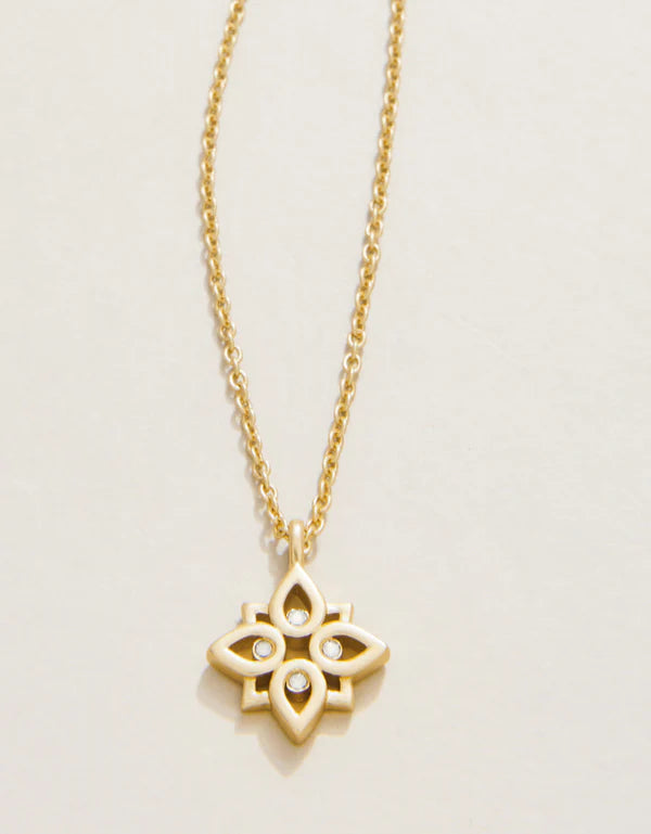 SLV Necklace 18" Never Give Up/Lotus