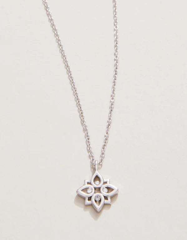 SLV Necklace 18" Never Give Up/Lotus