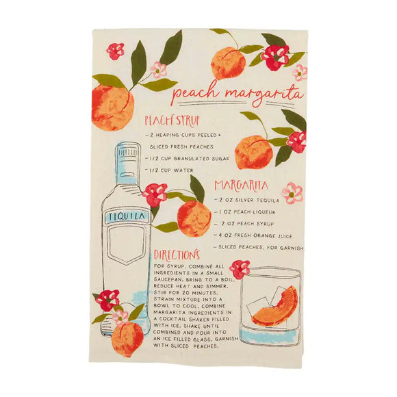 Peach Margarita Recipe Towel