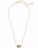 Elisa Gold Pendant Necklace In Amethyst