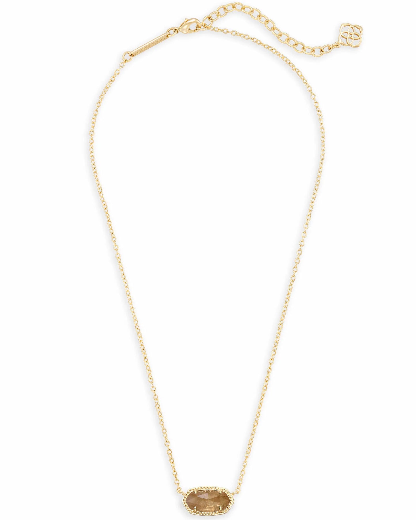 Elisa Gold Pendant Necklace in Citrine