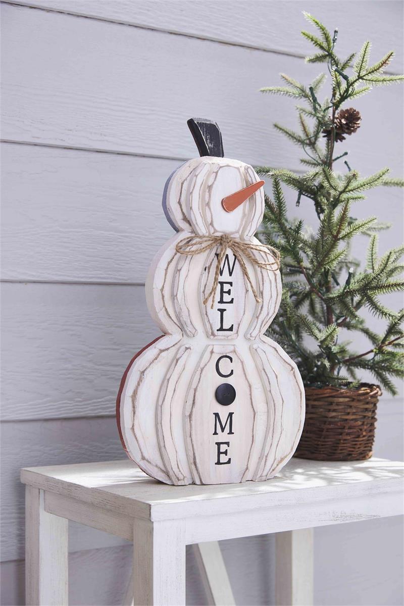 Pumpkin/Snowman Reversible Plaque